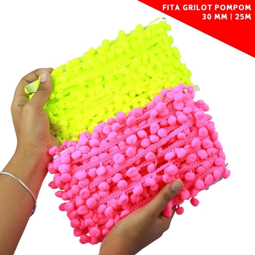 Fita Pompom 30mm Passamanaria 25 Metros | Costura Criativa, Roupas Infantis, Artesanato e DIY | BNVT
