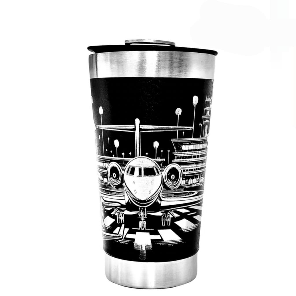 Copo Térmico Personalizado 360º Aviação Presente criativo (473ml)