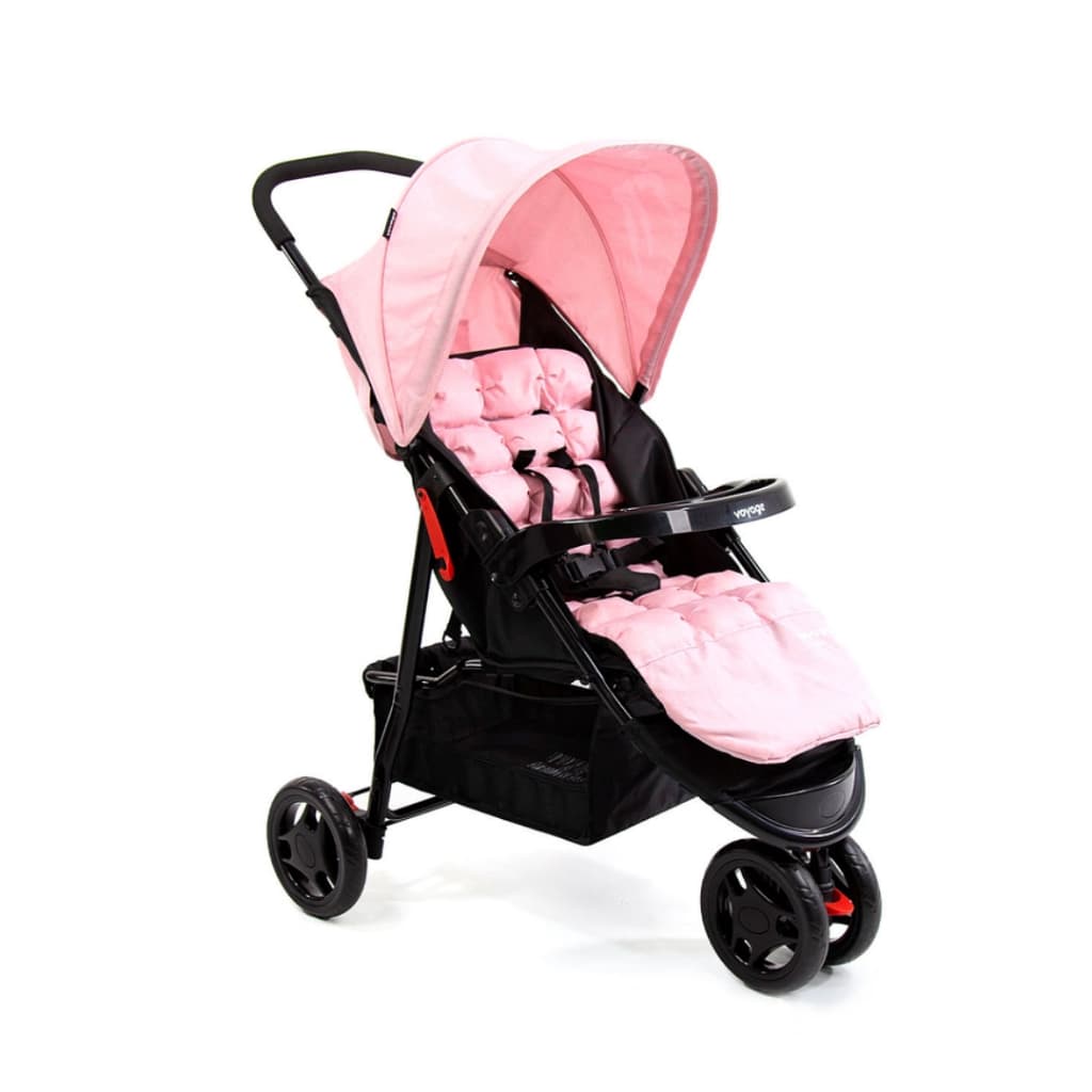 Carrinho de Bebê de Passeio Voyage Delta Rosa 3 Rodas 0-15kg
