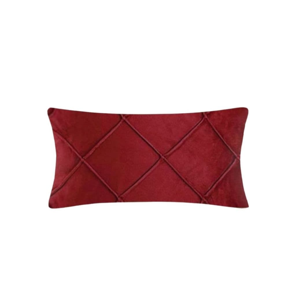 Almofada Cheia Baguete Silicone Retangular Suede Drapeada X 42x30cm