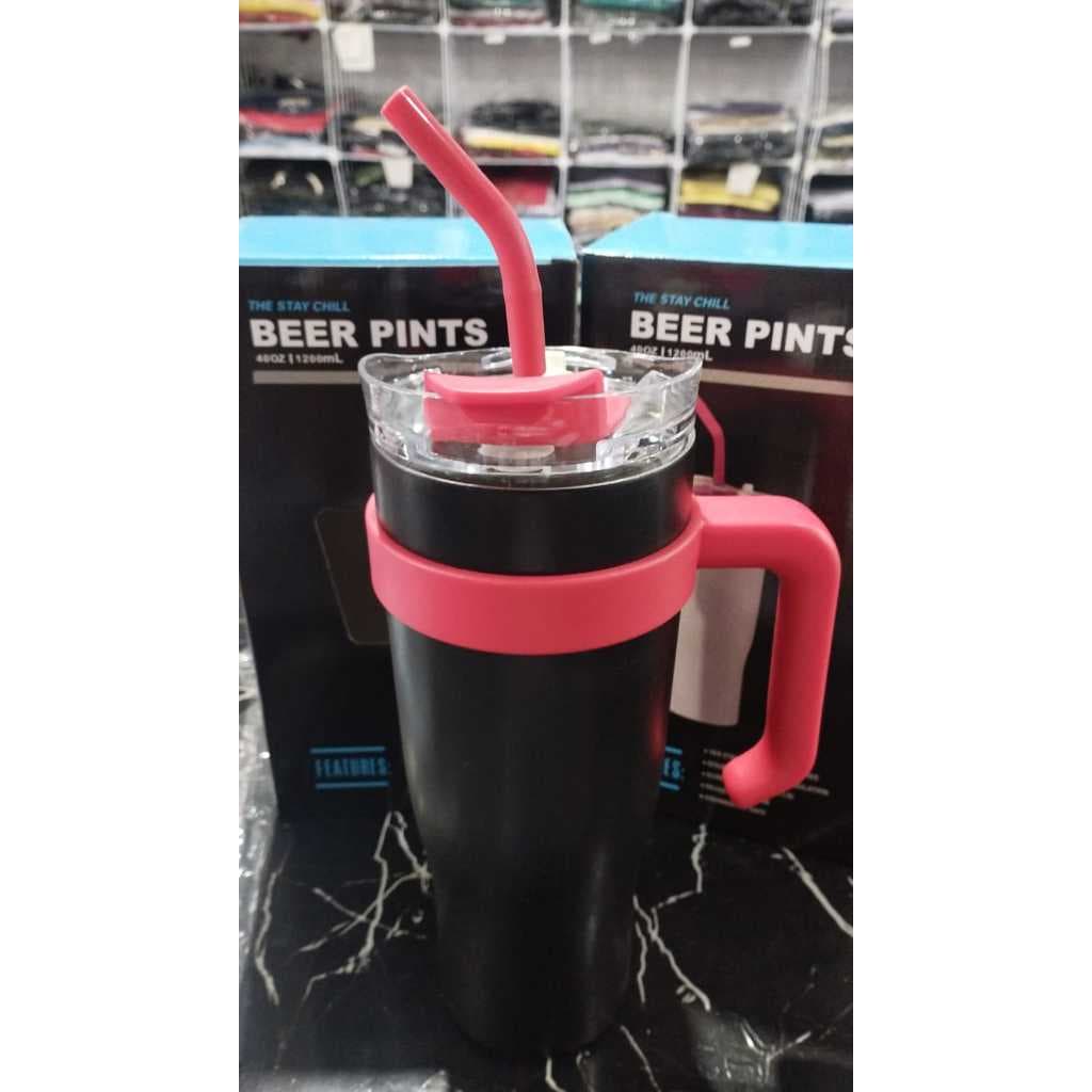 COPO 1,2L TAMPA ACRILICO COM VEDAÇÃO CANUDO DE INOX ***