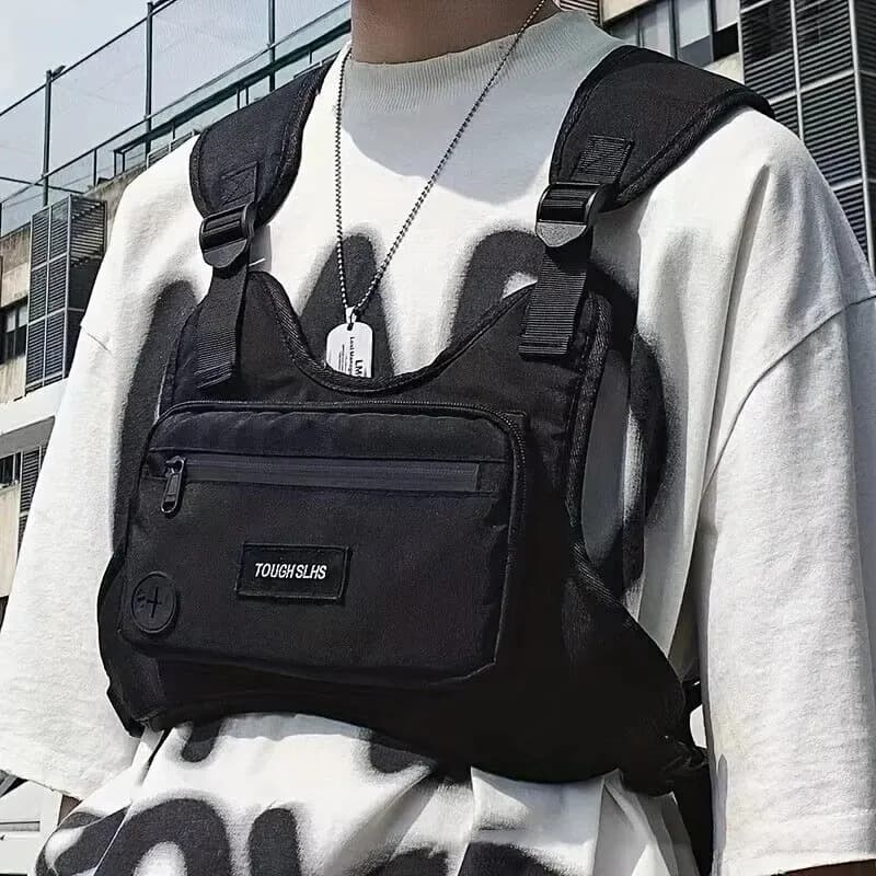 Pochete de Peito modelo Street tático multifuncional moda colete pratica de esportes