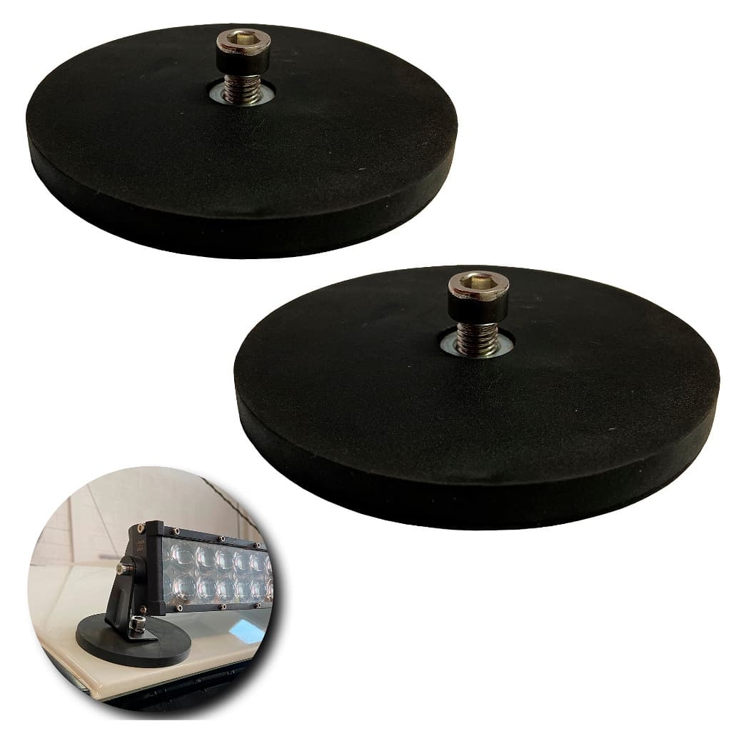 Par Suporte Ima Magnetico P/ Farol auxiliar Barra de Led Offroad