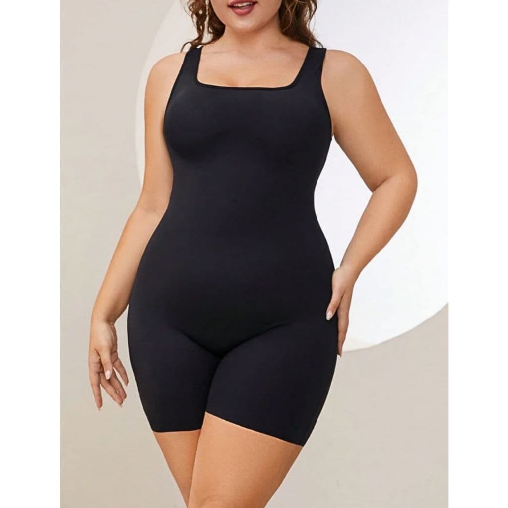 Macaquinho Macacão Plus Size Ribana Canelado Feminino Confortável