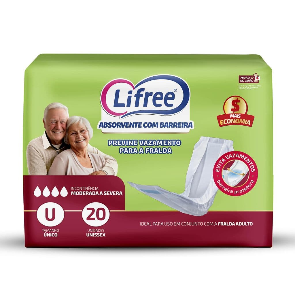 Lifree Absorvente Geriátrico Branco 20 Unidades