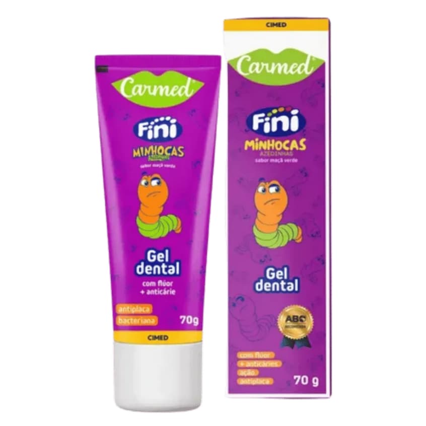 Gel Dental Carmed Com Fluor Fini Minhocas