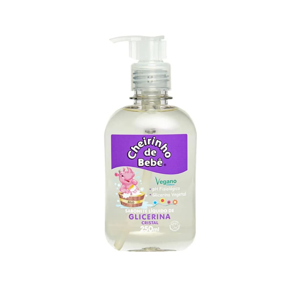 Sabonete Líquido Glicerina Vegetal Cristal Cheirinho de Bebê 250 ml