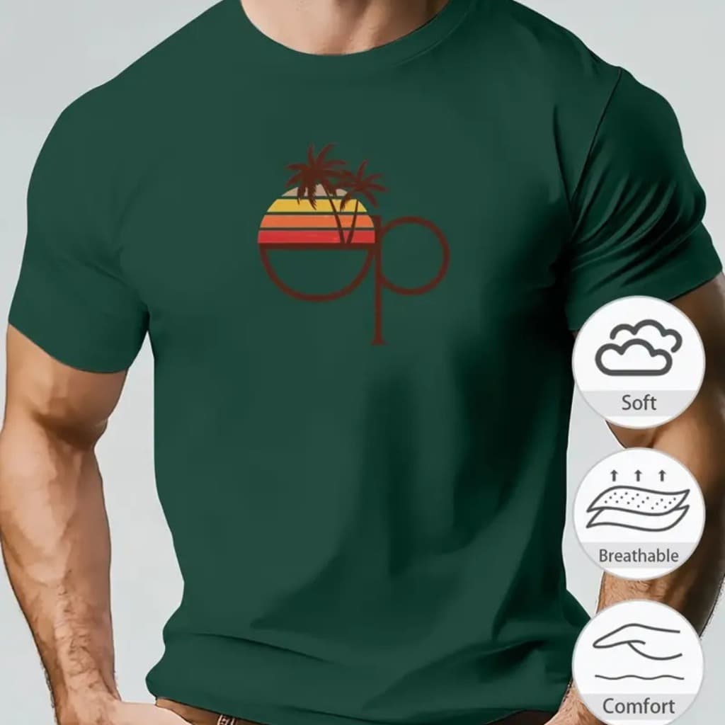 Camiseta masculina manga curta Estampada Algodão