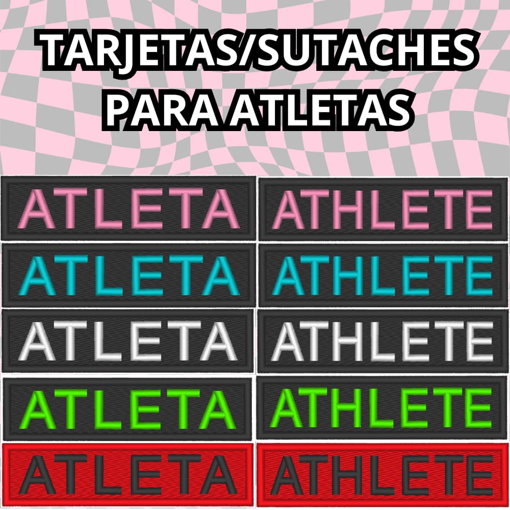 Tarjeta Tag Sutache Atleta Athlete Varias Cores Mochilas Mochileiros Personalizados