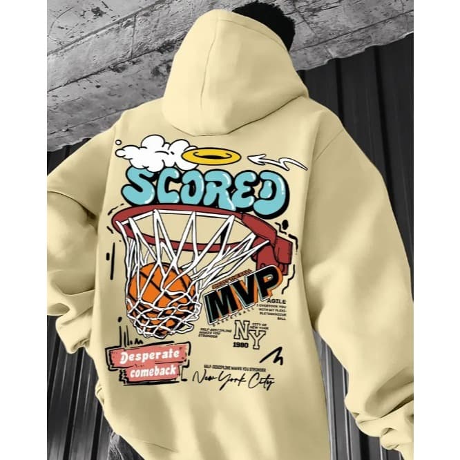 Moletom Canguru MVP Basquete Jogo Blusa de Frio Masculina Moda Inverno