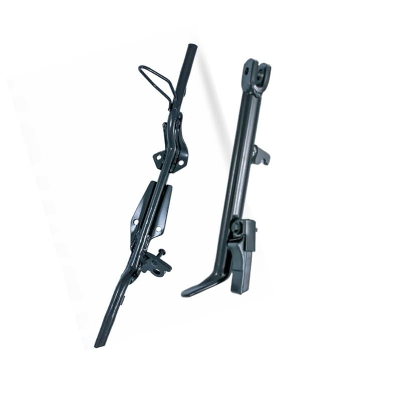 Kit Cavalete lateral + Pedal de apoio Estribo, Cg Titan, Fan e Start 125, 150 e 160(Preto e Cromado)