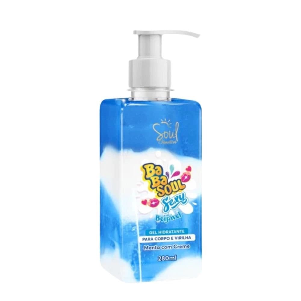 Gel Hidratante de Menta com Creme para o Corpo e Virilha Soul Cométicos 280ml