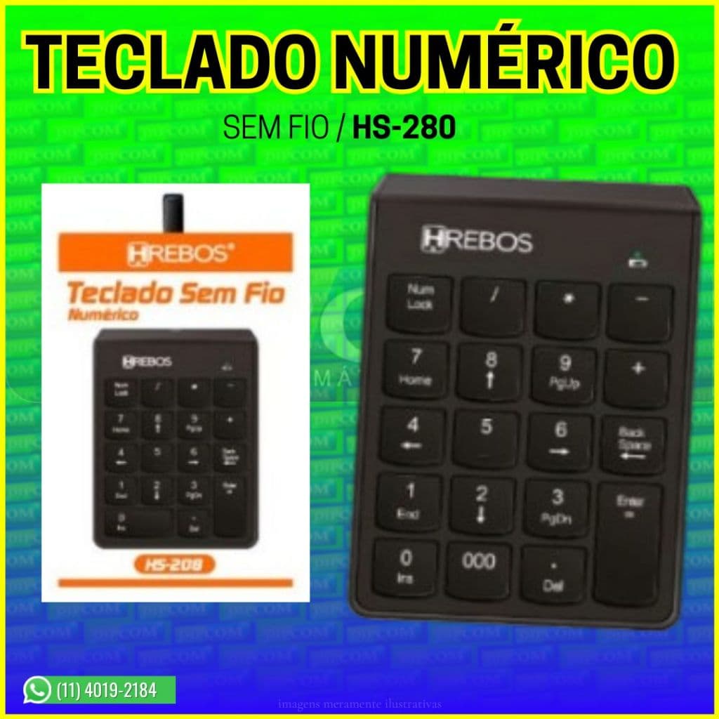 Teclado Numérico Com Fio USB - KNUP KP-2003A E KP2038 SEM FIO