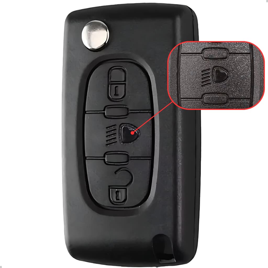 Capa Chave Canivete Citroen Farol C3 C4 Pallas Air Cross 2008 2009 2010 2011 2012 2013 2014 2015 16