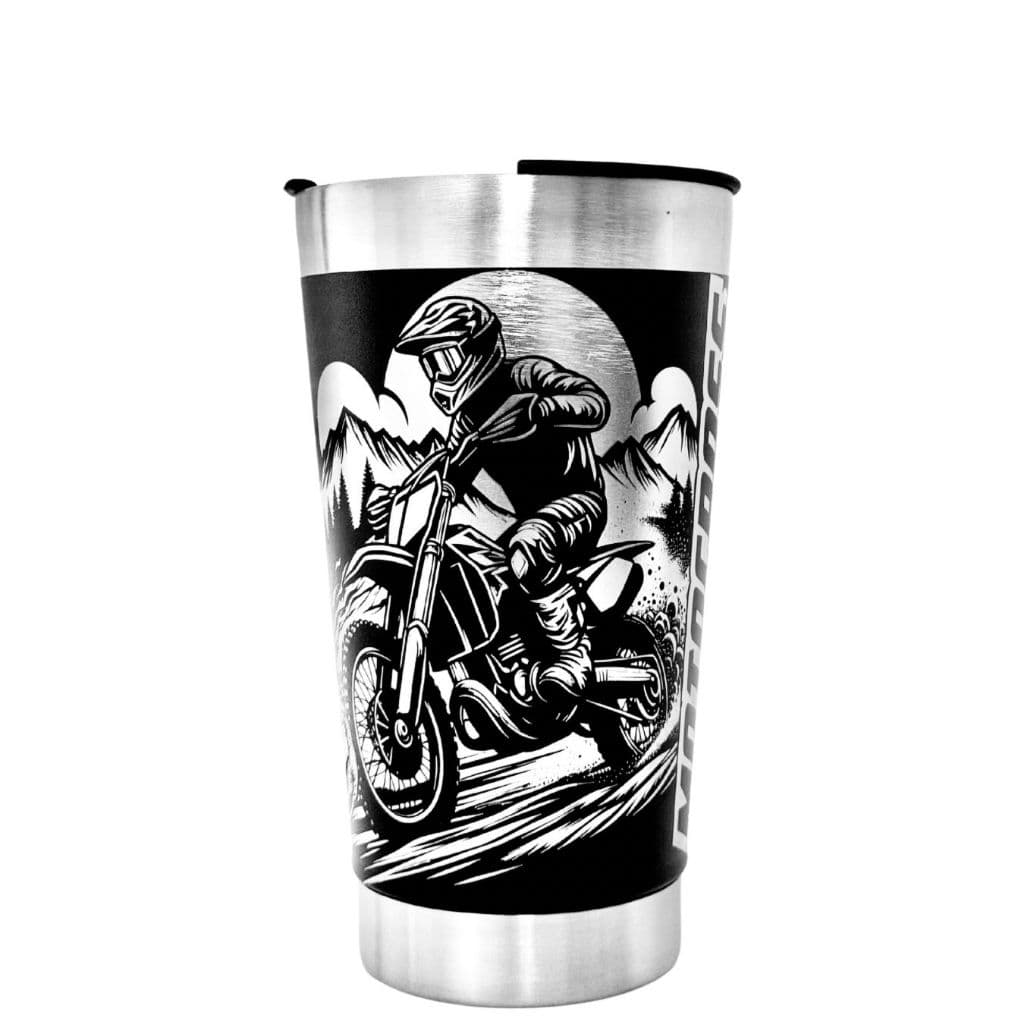 Copo Térmico Personalizado  473 Ml Gravação a Laser Presente Criativo Motocross 1
