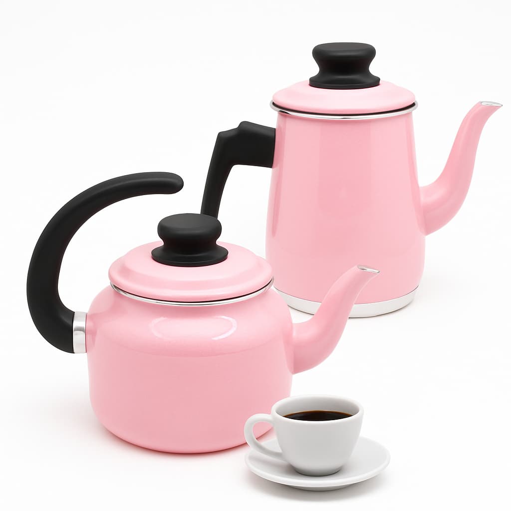 Kit Bule 1 Litro + Chaleira 1,2 Litros de Aluminio Chaleira de Café e Chá Bule Fervedor Vão no Fogo