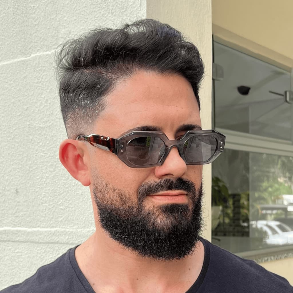 Óculos de sol premium com proteção UV400 masculino feminino geométrico retangular