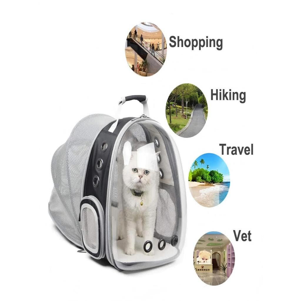 Mochila Astronauta Transparente Visão Passeio Respirável Para Gato Animais