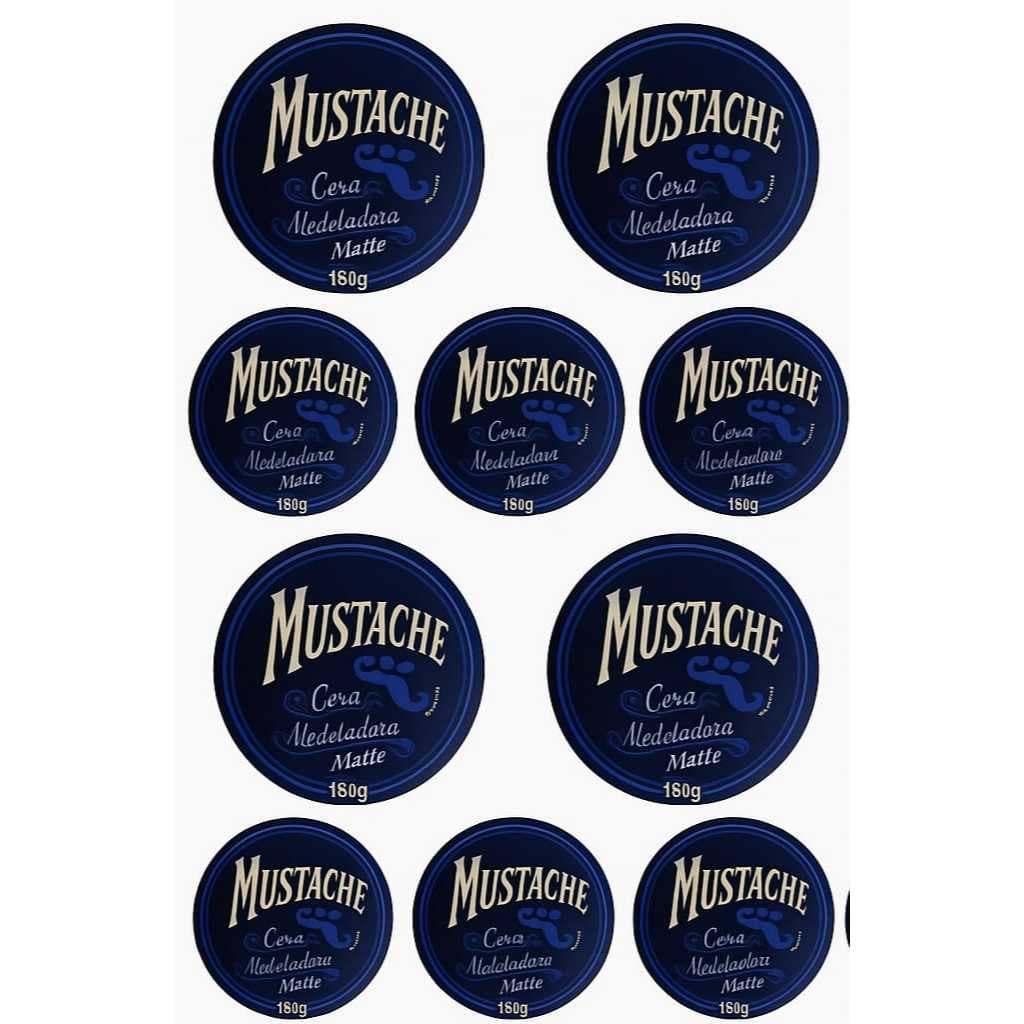 Cera Modeladora Mustache Matte 150g Kit com 10 unidades, efeito Seco, Salão, Barbearia