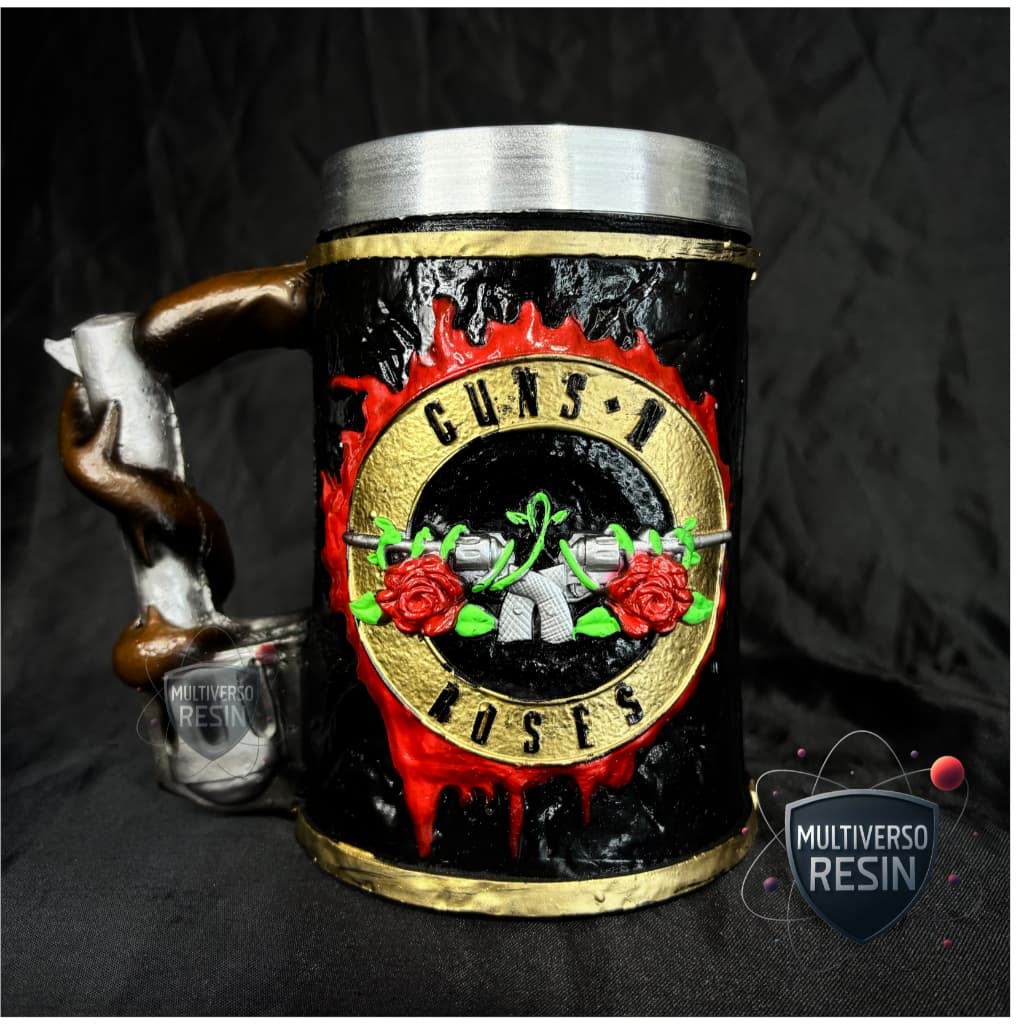 Caneca/Copo Banda Guns N' Roses Rock 3D Resina
