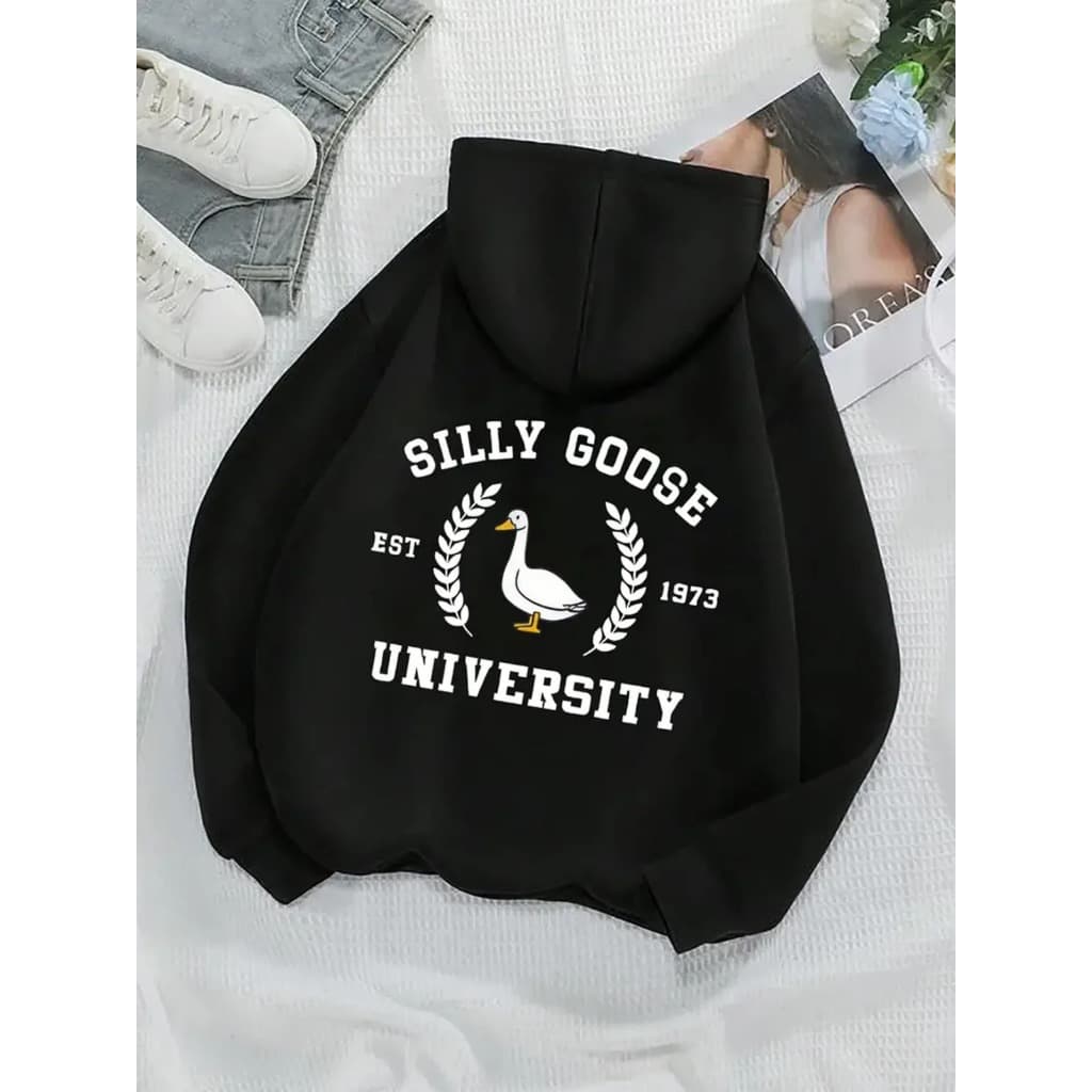Moletom Unisex com Estampa de Letras - Pulôver Casual com Cordão para Outono & Inverno, Malha de Poliéster Aconchegante