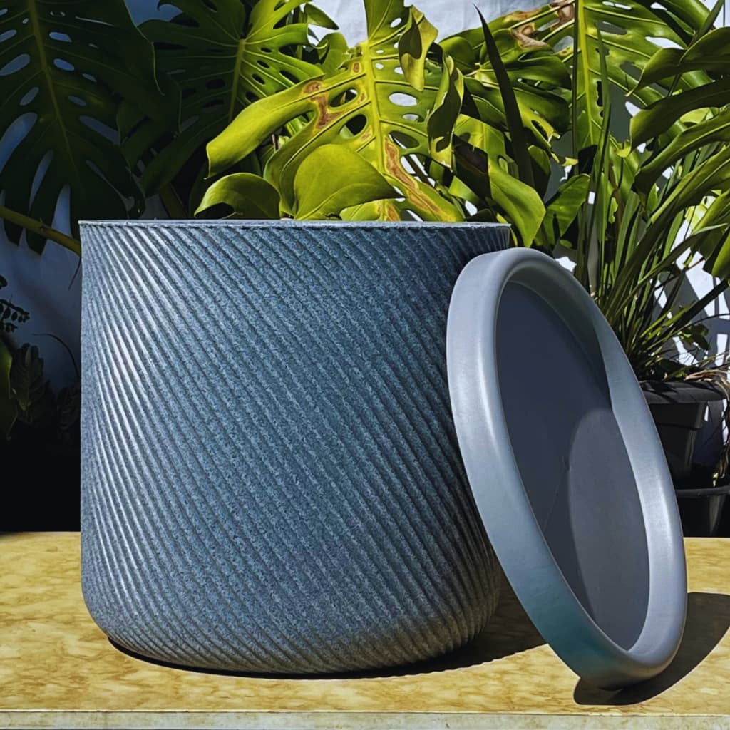 Vaso de Planta Decorativo Texturizado Luxo em Polietileno, Bojo Vertical P 103 - 22x28