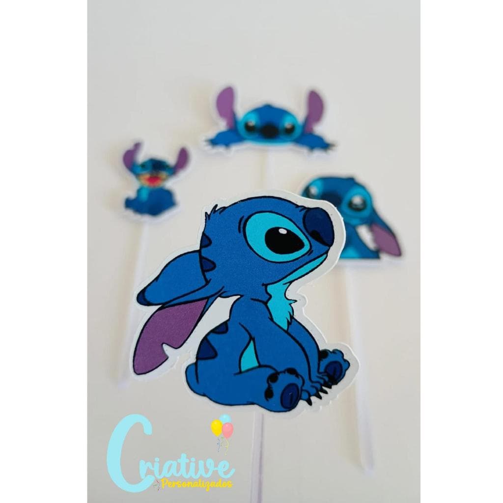 50 Toppers Docinho Stitch– Topper para Brigadeiro, Festa Infantil, Aniversário, Festa