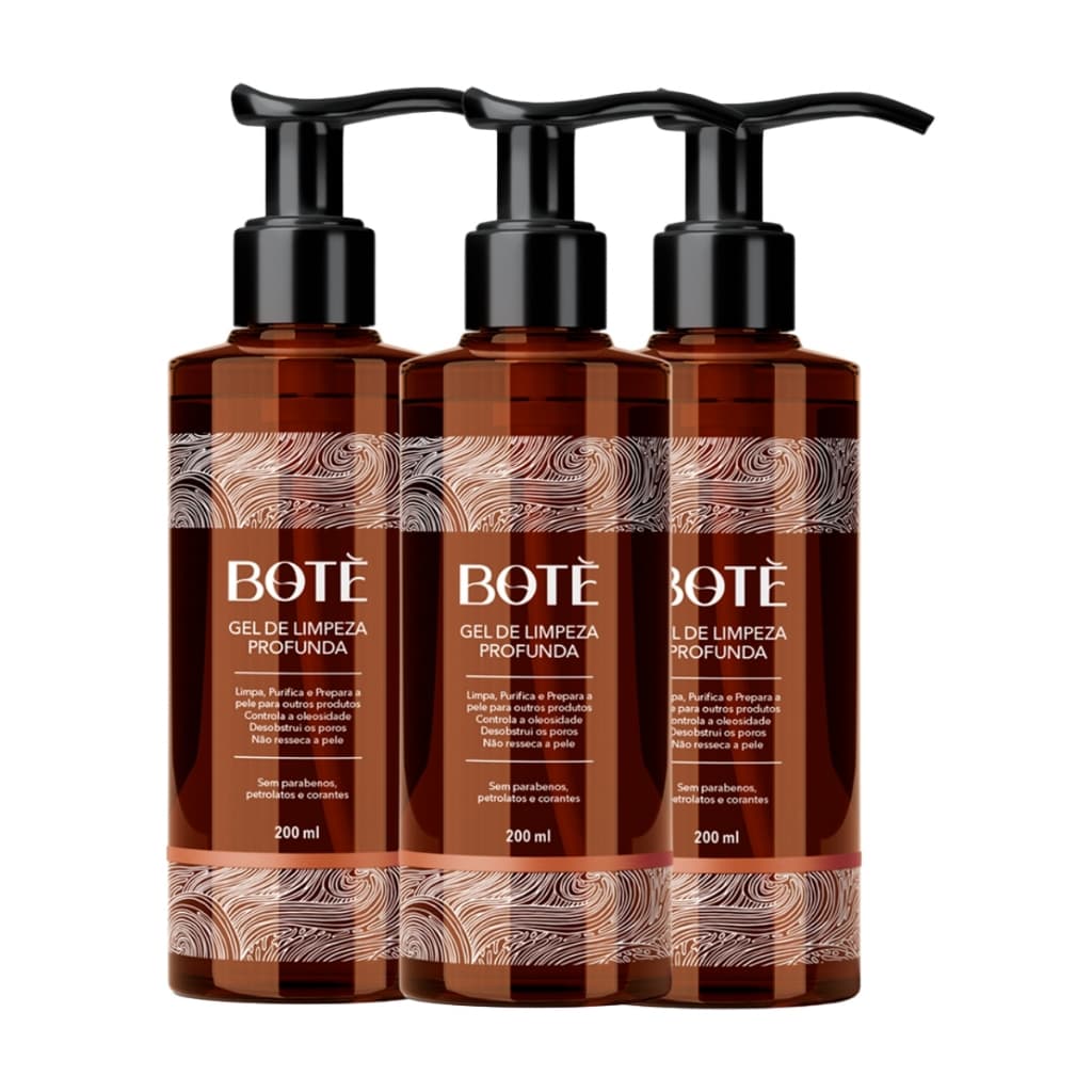 Kit 3 Géis De Limpeza Facial Vitamina B5 Gel Botè Ácido Hialurônico