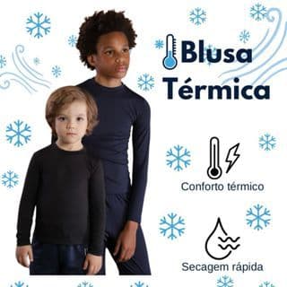 KIT C/2 BLUSAS TÉRMICAS INFALTIL MENINO E MENINA UNISSEX 1 AO 14 PELUCIADA FLANELADA SEGUNDA PELE