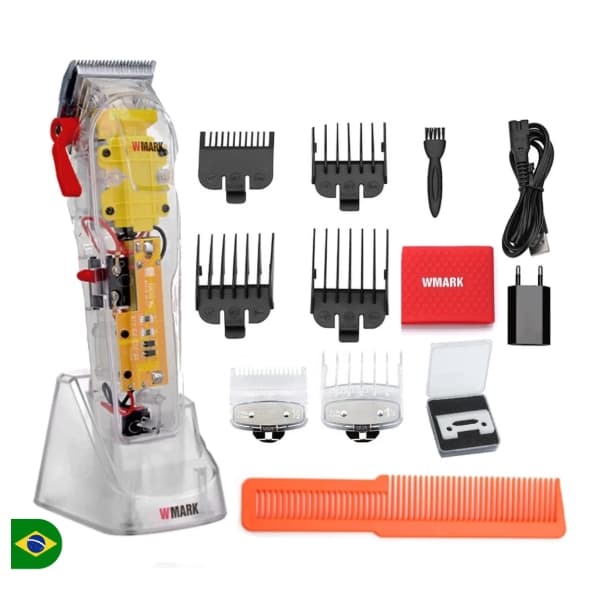 Maquina de Cortar Cabelo Wmark NG 108S Base de Carregamento