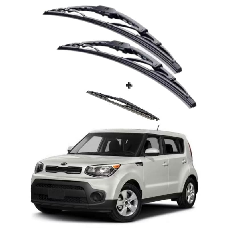 Jogo Palhetas Limpador Para-brisa Kia Soul | Compatível 2009 até 2014