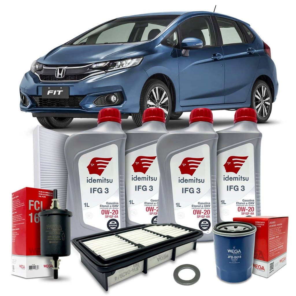 Kit Revisão 0W20 Honda Fit 2016 2017 2018 2019 2020 2021