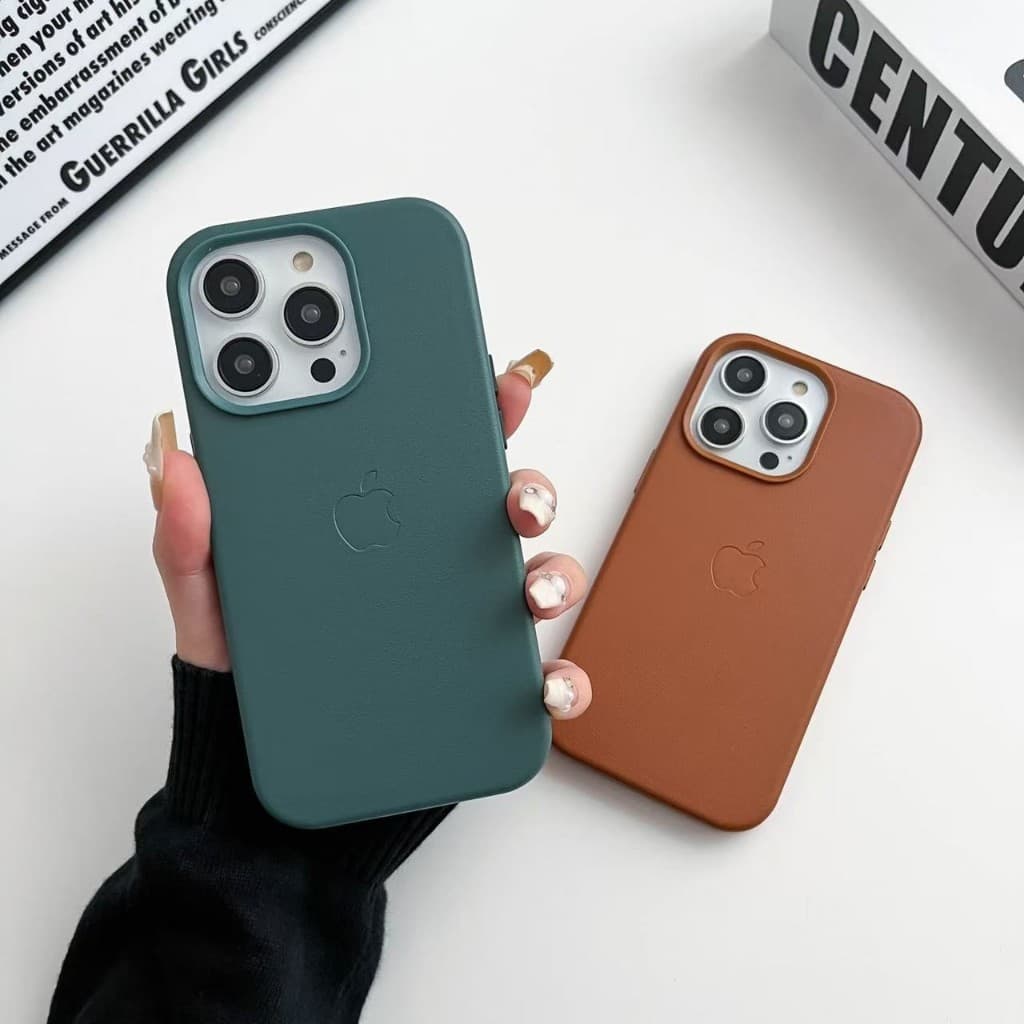 Nova Capa Magsafe De Couro Para IPhone  13  Pro Max Com Adsorção Magnética