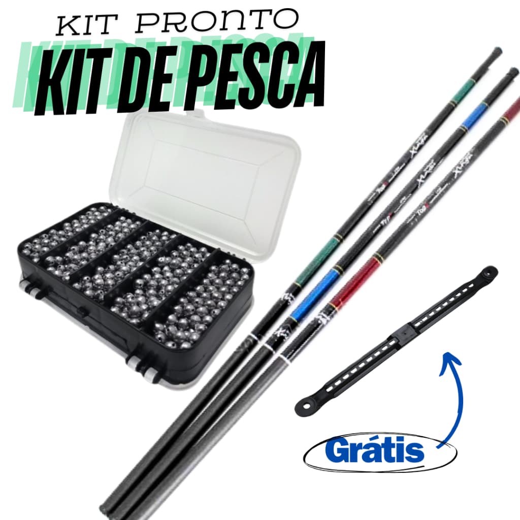 Kit Pesca Vara e Chumbada Kit De Chumbada Mais Caniço de pesca Variação Tamanhos Pesca Pescaria