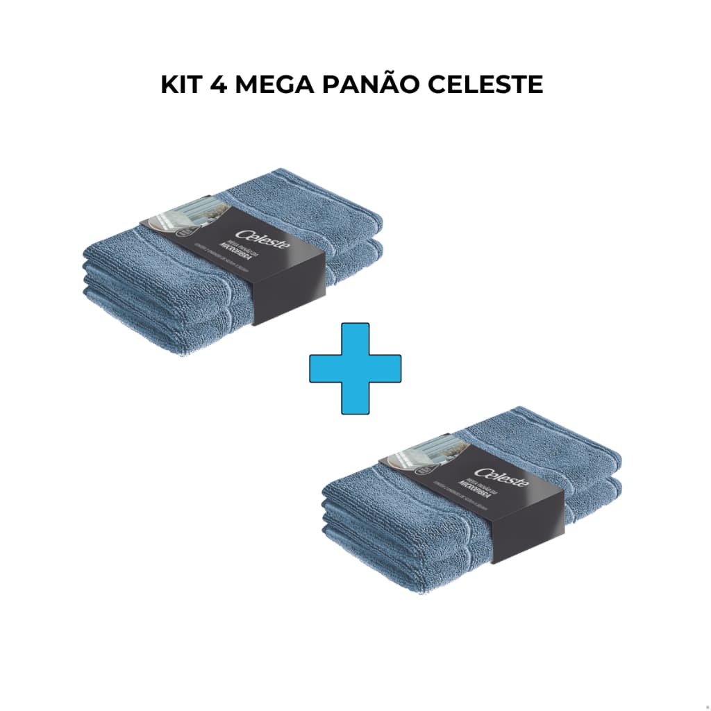 Atacado 04 Panos Microfibra Multiuso Mega Panão 50x80cm