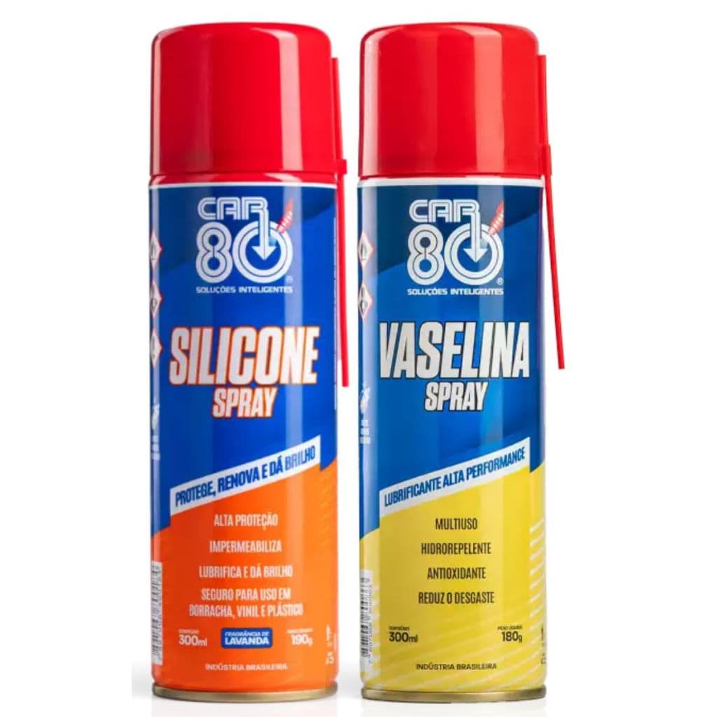 Kit Spray Silicone E Vaselina Car80