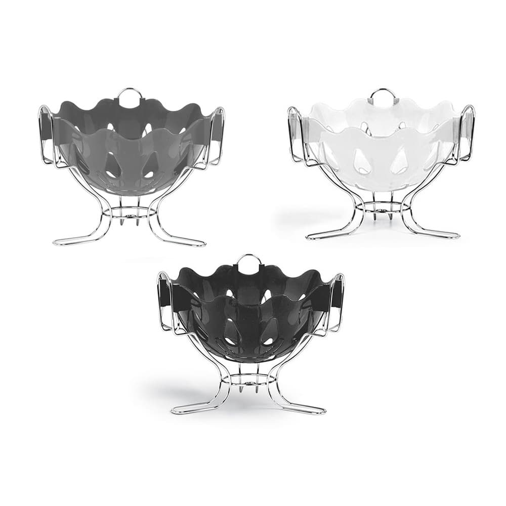Linda e Elegante Fruteira de Mesa em Plástico e Inox - Niquelart