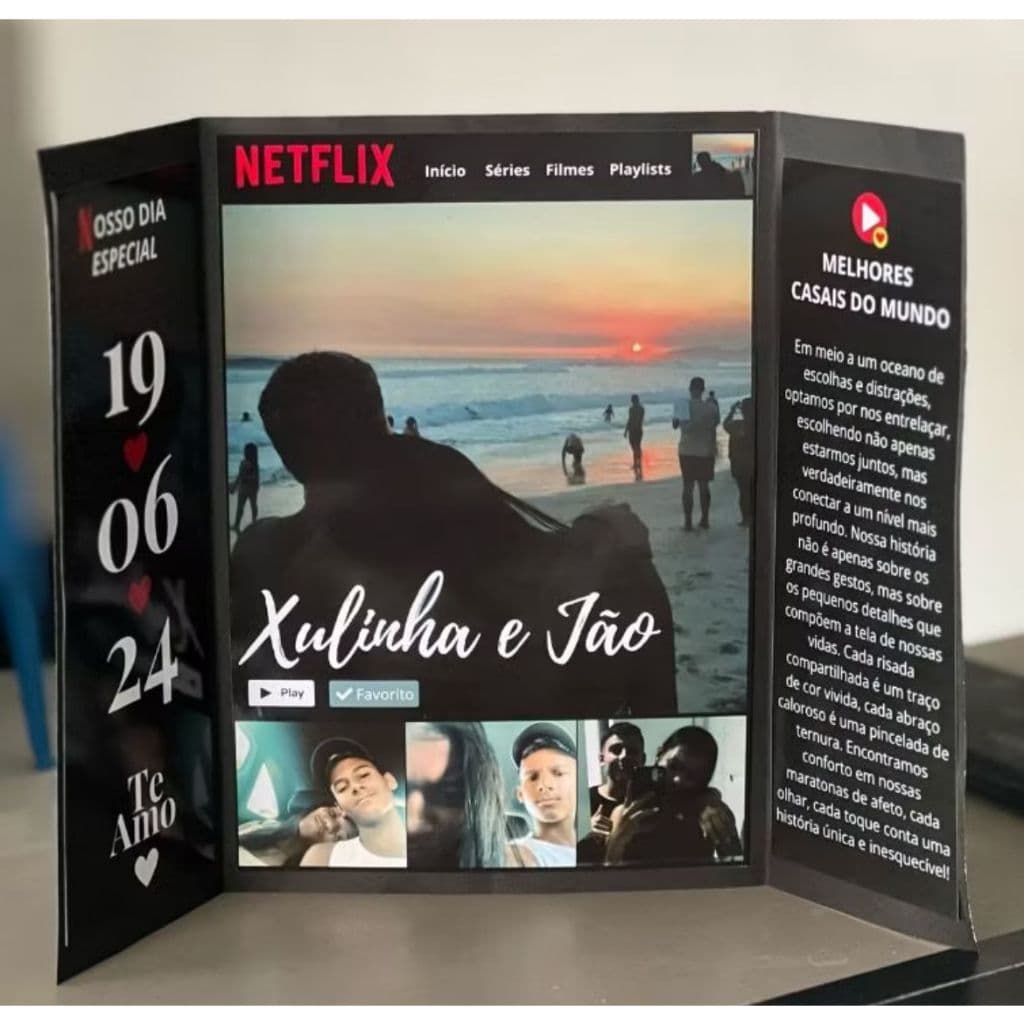 Cartão Personalizado Presente Namorados, presente romântico .