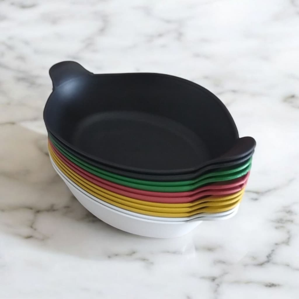 10 Petisqueira Canoa Sortida Plástico Funda 600 ML Resistente