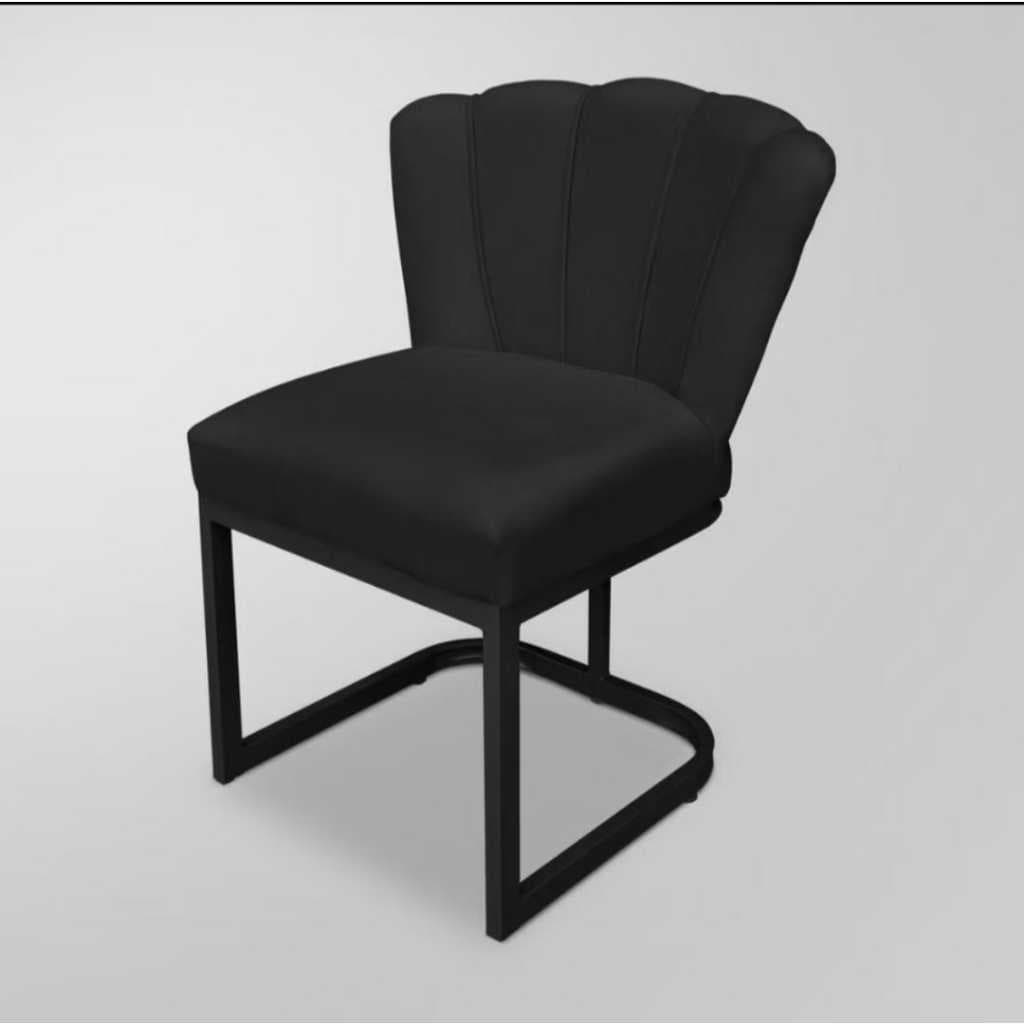 Cadeira para Mesa de Jantar Cozinha Pétala Base Industrial Preto - LR DECOR