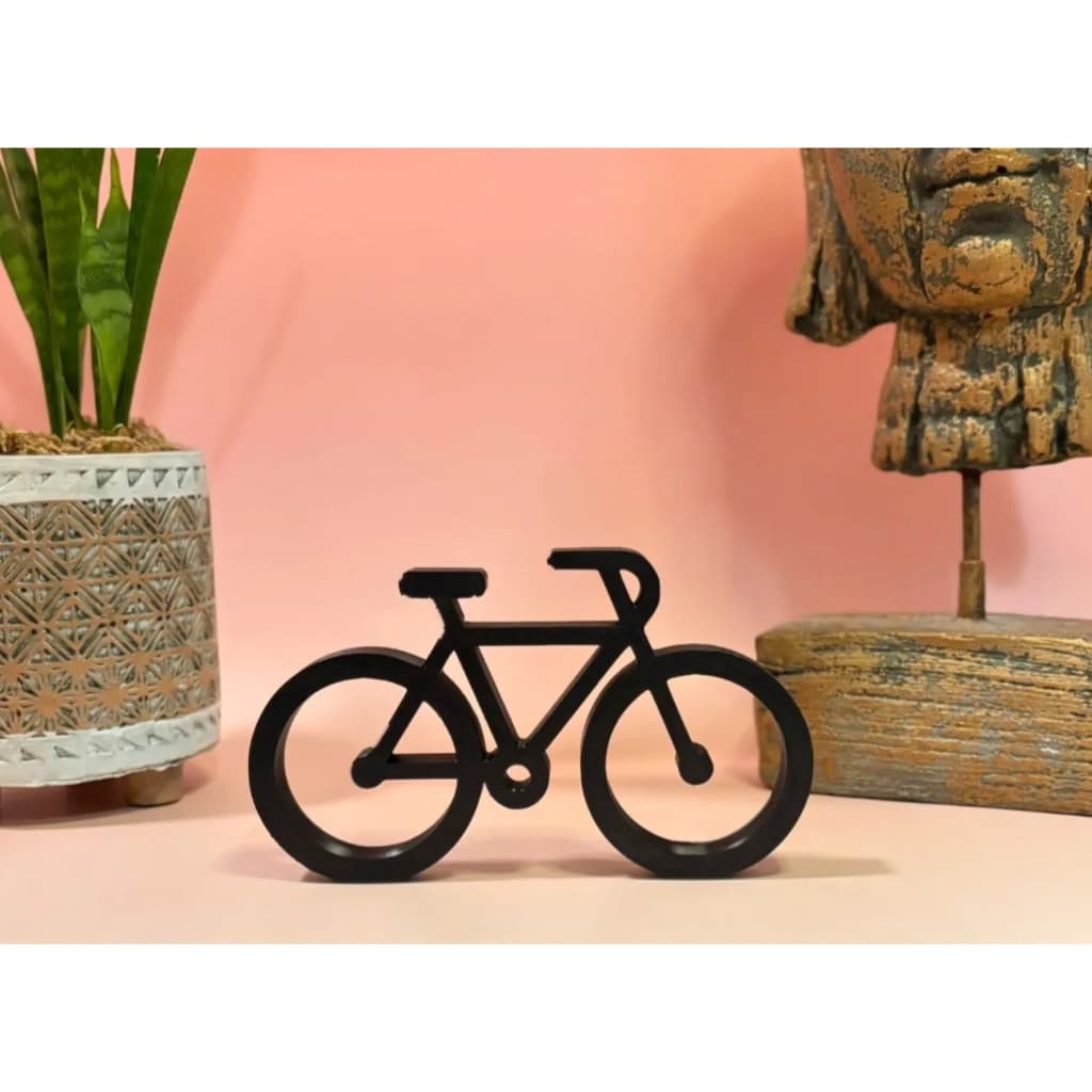 Bicicleta Line Art Impressão 3D PETG - Decoração Minimalista Moderna - Presente Ciclista - Escultura Bike Exclusiva
