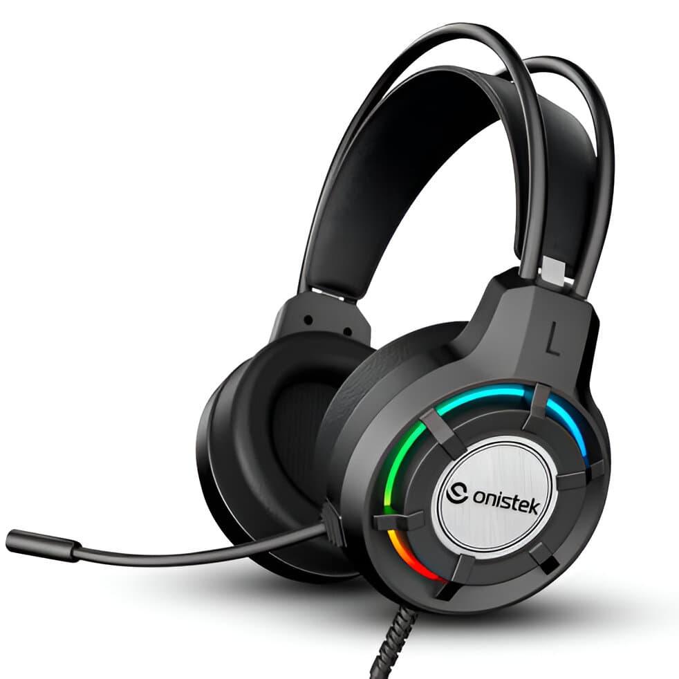 Headset Gamer Com Microfone e Iluminacao LED Fone de Ouvido Para PC Computador PS4 PS5 Xbox Onistek