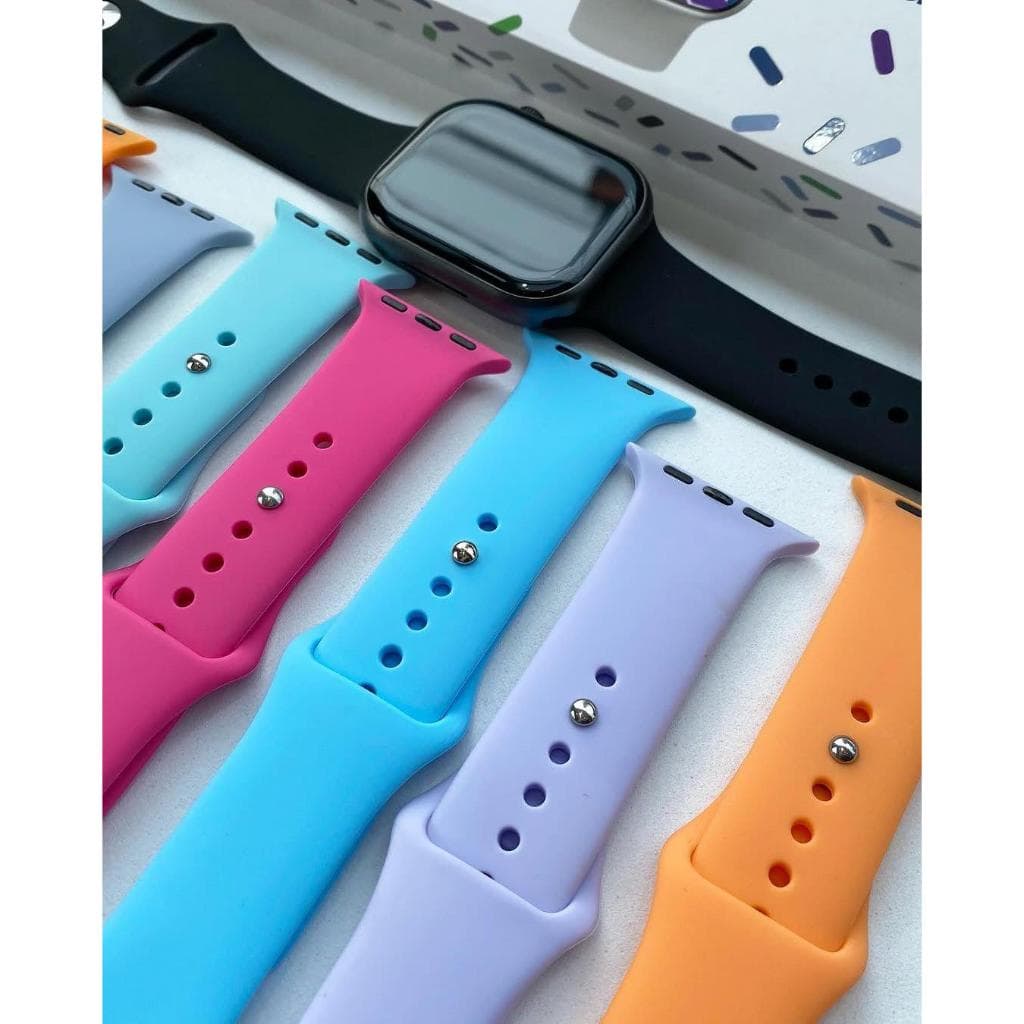 Pulseira silicone sport para Apple Watch série 10 42 46
