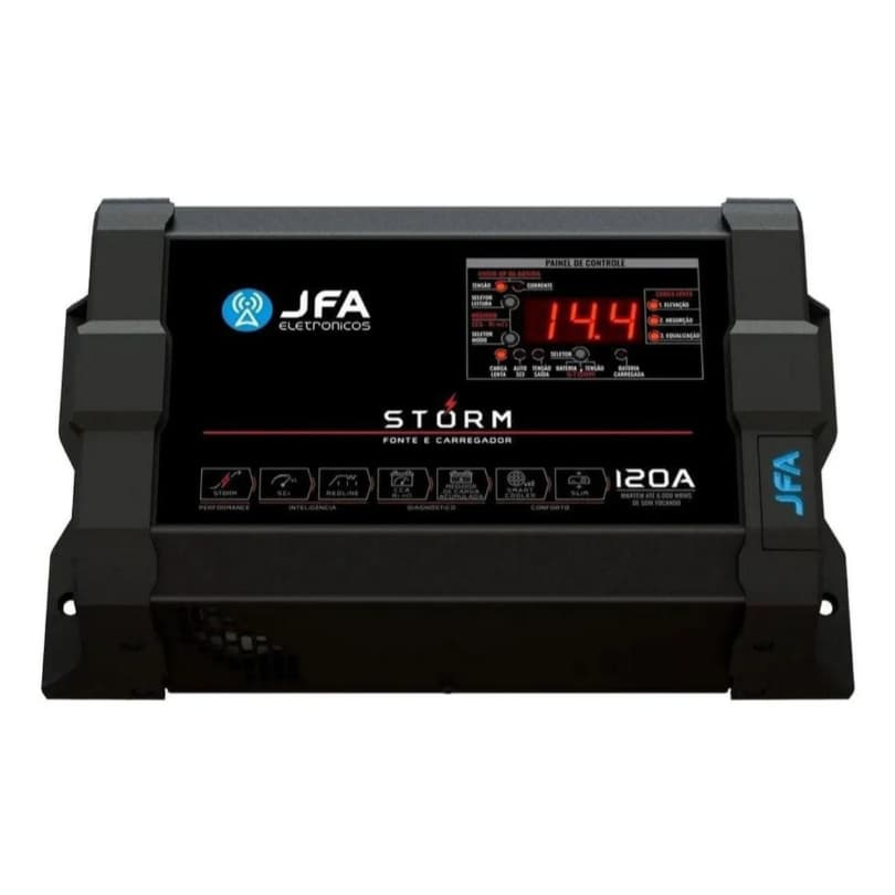 Fonte Automotiva 120a Amperes Jfa Carregador Cor Preto