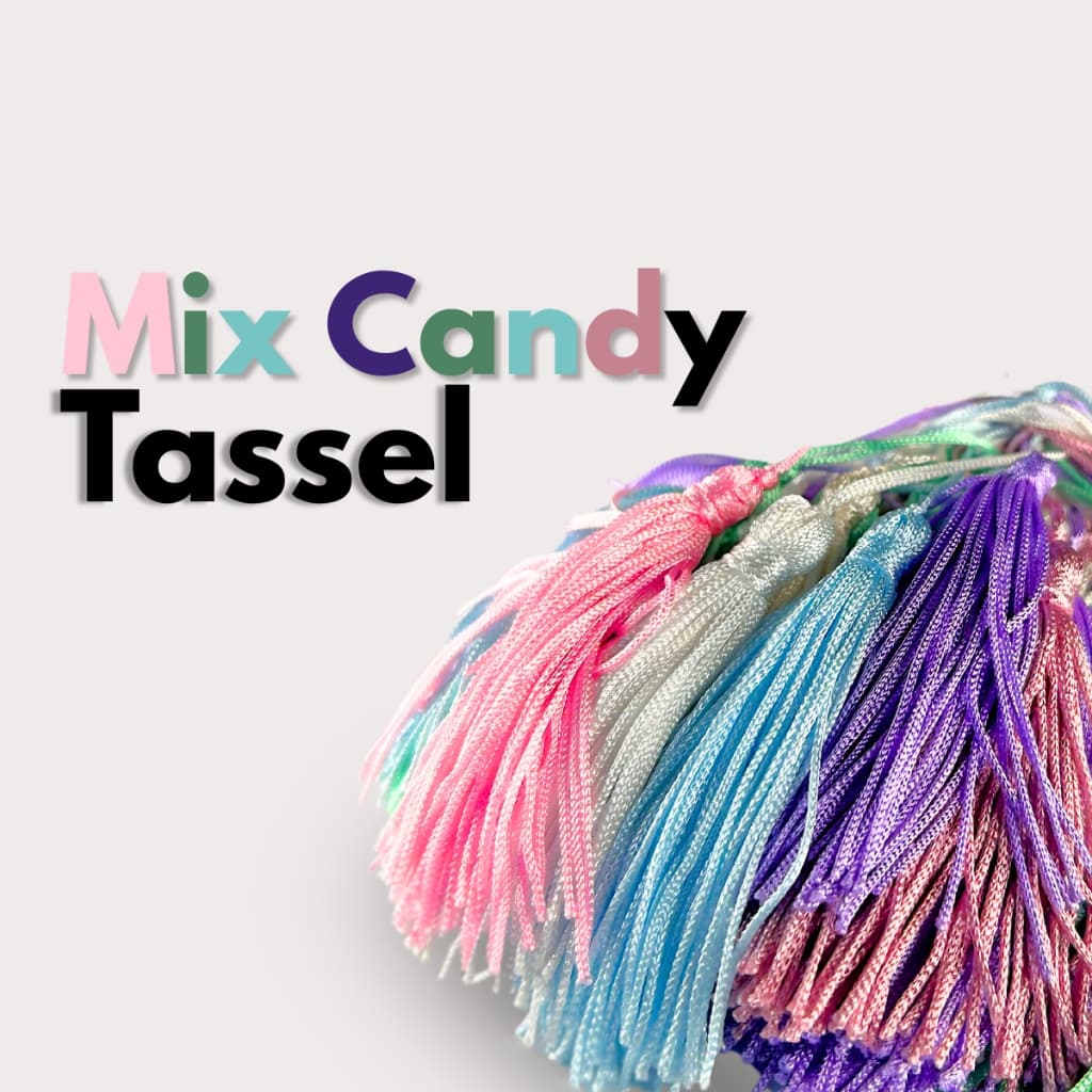 Mix 25 Franja Pingente Tassel Seda Poliester Cores Candy Cores Pastéis BB