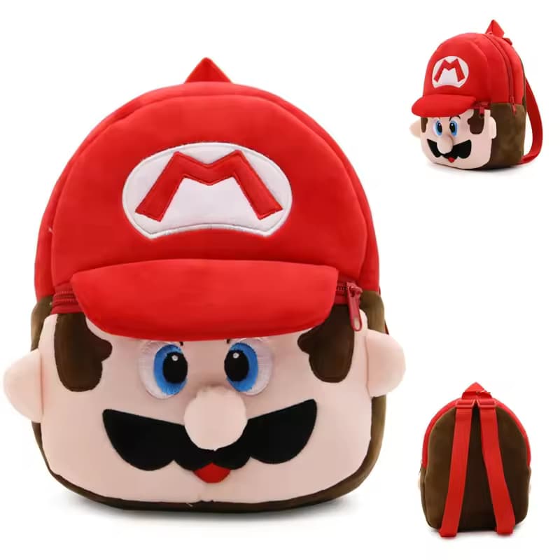 Bolsa Mochila Infantil Pelúcia Super Mario Geek Gamer