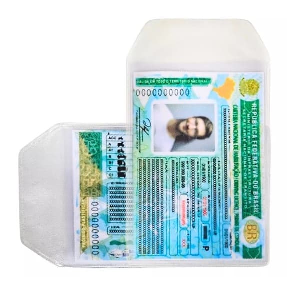 Porta documentos para CNH Envelope Saco Saquinho capa plastico