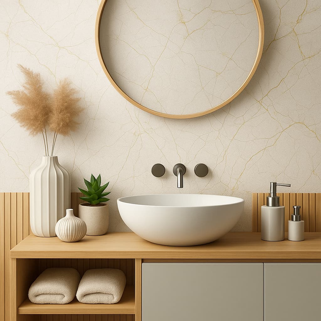 Papel de Parede Adesivo Sala Quarto Ripas Madeira Decorativo Móveis Lavável Auto Colante 5m x 45cm
