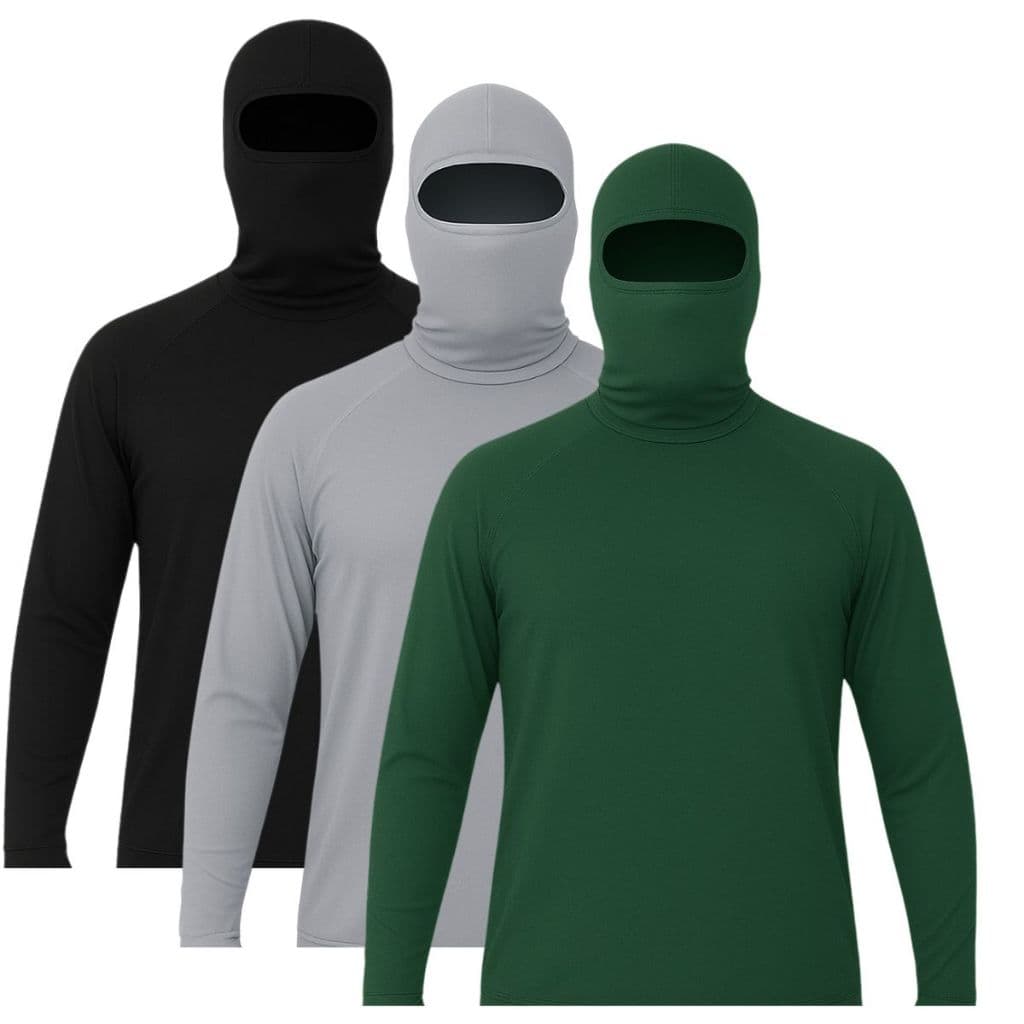 KIT C 3 CAMISA UV PLUS SIZE G1 G2 G3 TÉRMICA SEGUNDA PELE  TOUCA NINJA PROTEÇÃO SOLAR MASCULINO FEMINIINO UNISSEX