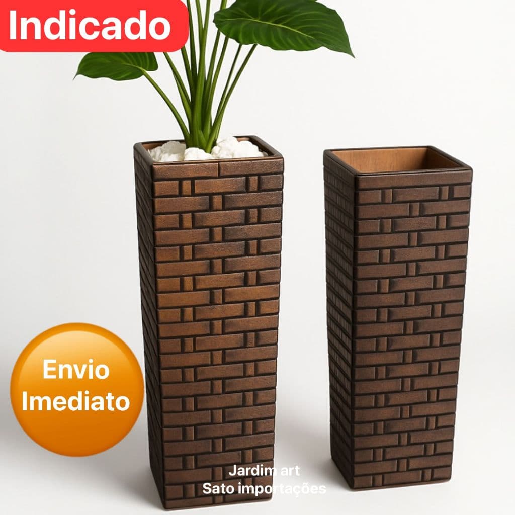 Vaso Torre 2 Alturas p/ Plantas e Arranjos Decorativos